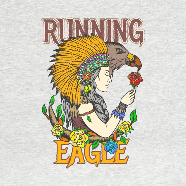 Running Eagle / Native American Girl by black8elise